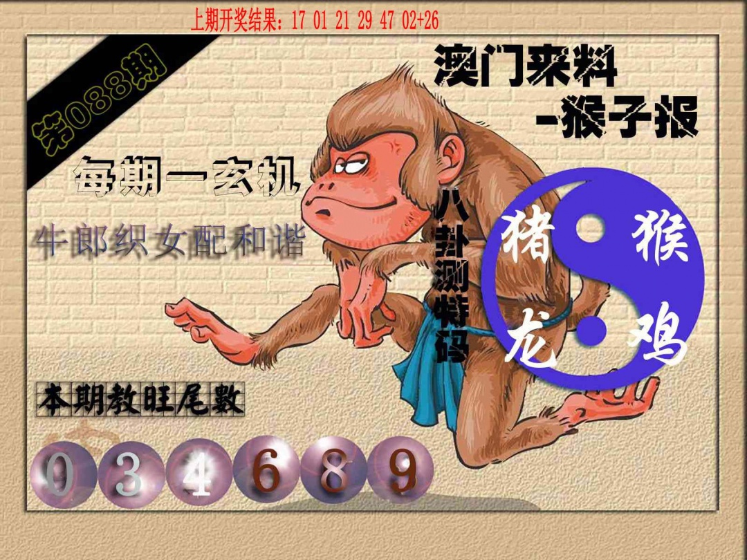 088期(来料)猴报[图]